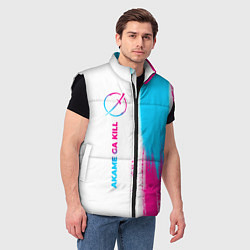Мужской жилет Akame ga Kill neon gradient style: по-вертикали, цвет: 3D-черный — фото 2