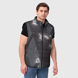 Мужской жилет Серые кубы с сигилами, цвет: 3D-черный — фото 2