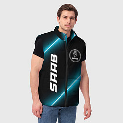 Мужской жилет Saab неоновые лампы, цвет: 3D-черный — фото 2