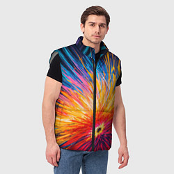 Мужской жилет Абстрактный цветок, цвет: 3D-светло-серый — фото 2