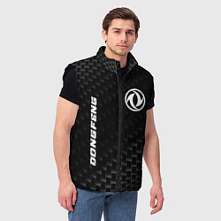 Мужской жилет Dongfeng карбоновый фон, цвет: 3D-черный — фото 2