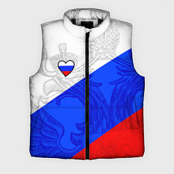 Мужской жилет Сердечко - Россия, цвет: 3D-черный