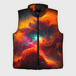 Мужской жилет Небула в космосе в оранжевых тонах - нейронная сет