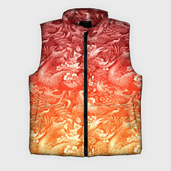 Мужской жилет Огненная татуировка с элементами дракона, цвет: 3D-красный