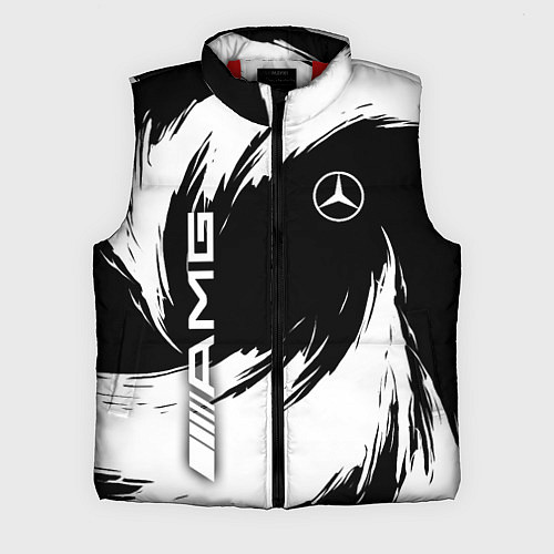 Мужской жилет Mercedes benz - white color / 3D-Красный – фото 1