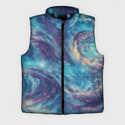 Мужской жилет Путеводная звезда в космосе, цвет: 3D-черный