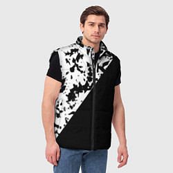 Мужской жилет Черно-белый текстура, цвет: 3D-черный — фото 2