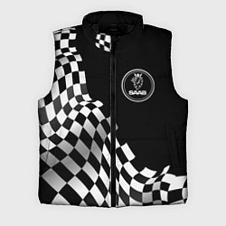 Мужской жилет Saab racing flag, цвет: 3D-черный