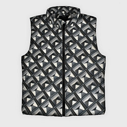 Мужской жилет Текстура металла, цвет: 3D-светло-серый
