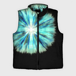 Мужской жилет Тай-дай бирюзовый круг, цвет: 3D-черный