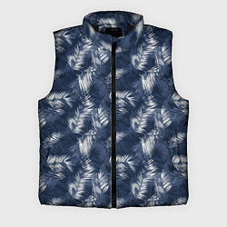 Мужской жилет Листья пальм в стиле индиго