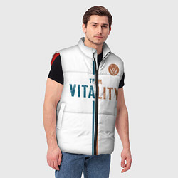 Мужской жилет Форма Team Vitality white, цвет: 3D-красный — фото 2