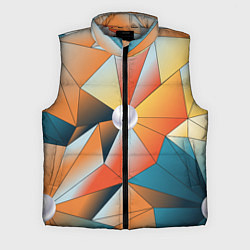 Мужской жилет Жемчужина - градиент из полигональных треугольнико, цвет: 3D-светло-серый