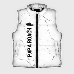 Мужской жилет Papa Roach glitch на светлом фоне: по-вертикали, цвет: 3D-черный