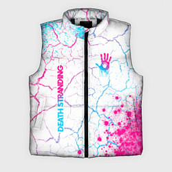 Мужской жилет Death Stranding neon gradient style: надпись, симв