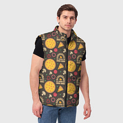 Мужской жилет Пицца из печи, цвет: 3D-черный — фото 2