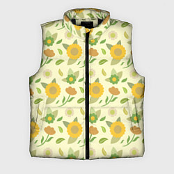 Мужской жилет Цветы лета, цвет: 3D-черный