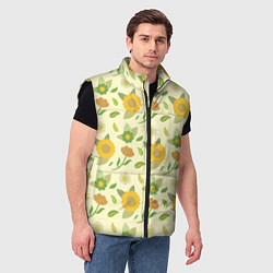 Мужской жилет Цветы лета, цвет: 3D-черный — фото 2