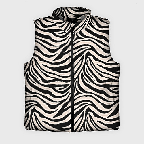 Мужской жилет Полосатая шкура зебры, белого тигра / 3D-Светло-серый – фото 1