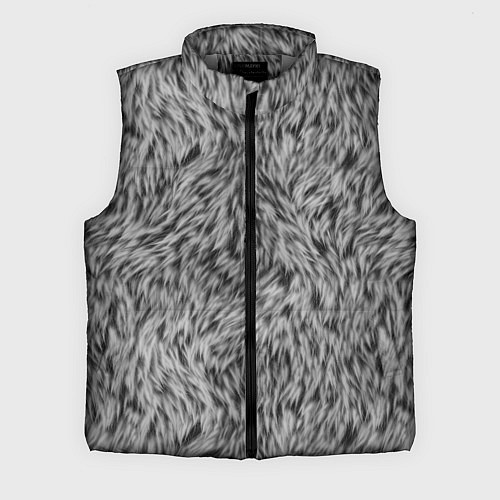 Мужской жилет Густой серый мех / 3D-Светло-серый – фото 1