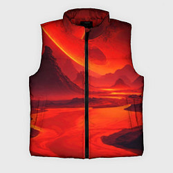 Мужской жилет Лавовая планета, цвет: 3D-красный