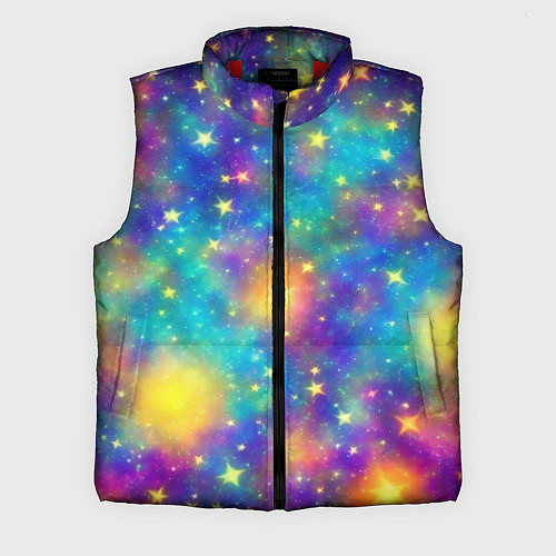 Мужской жилет Звездный космос, сияющий волшебством / 3D-Красный – фото 1