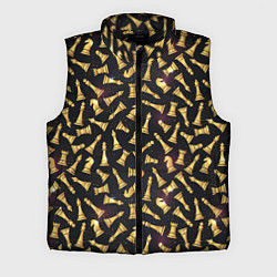 Мужской жилет Шахматы в космосе, цвет: 3D-черный