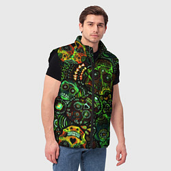 Мужской жилет Мексиканские призраки, цвет: 3D-черный — фото 2