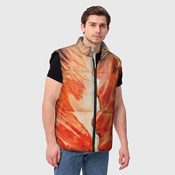 Мужской жилет Бежевые и красные краски, цвет: 3D-черный — фото 2