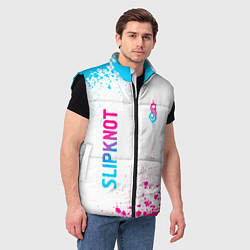 Мужской жилет Slipknot neon gradient style: надпись, символ, цвет: 3D-черный — фото 2