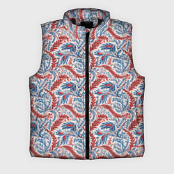 Мужской жилет Русские узоры текстура, цвет: 3D-черный