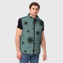 Мужской жилет Цветочная фейерия, цвет: 3D-черный — фото 2