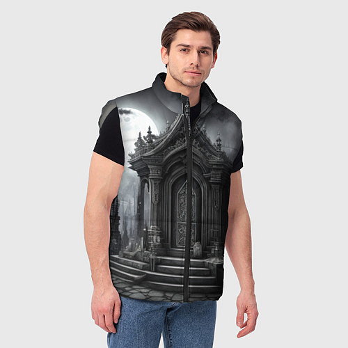 Мужской жилет Ночной слеп / 3D-Светло-серый – фото 3