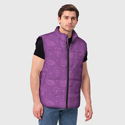 Мужской жилет Violet dinosaurs, цвет: 3D-черный — фото 2