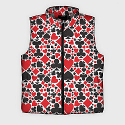 Мужской жилет Карточные масти - символика, цвет: 3D-светло-серый
