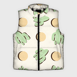 Мужской жилет Пустынный кактус, цвет: 3D-черный
