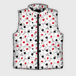 Мужской жилет Карточные тузы, цвет: 3D-черный