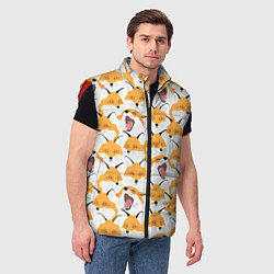 Мужской жилет Хитрые лисы, цвет: 3D-красный — фото 2