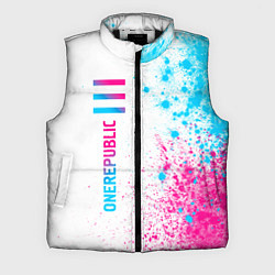 Мужской жилет OneRepublic neon gradient style: по-вертикали