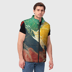 Мужской жилет Мраморная радуга, цвет: 3D-красный — фото 2
