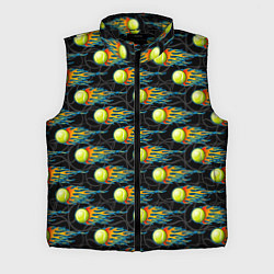 Мужской жилет Мячики теннисные, цвет: 3D-черный
