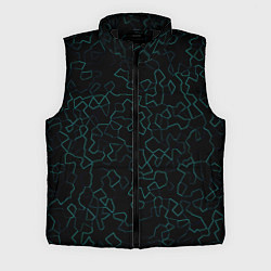 Мужской жилет Абстракция кривые линии черный, цвет: 3D-черный