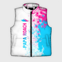 Мужской жилет Papa Roach neon gradient style: по-вертикали, цвет: 3D-черный