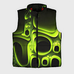 Мужской жилет Зеленая кислотная абстракция, цвет: 3D-красный