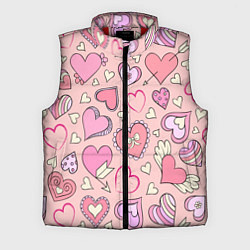 Мужской жилет Many many hearts, цвет: 3D-красный