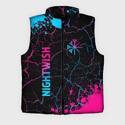 Мужской жилет Nightwish - neon gradient: надпись, символ, цвет: 3D-черный