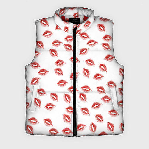 Мужской жилет Поцелуи - паттерн / 3D-Красный – фото 1