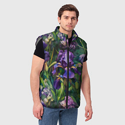 Мужской жилет Ирисы паттерн, цвет: 3D-светло-серый — фото 2