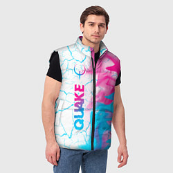 Мужской жилет Quake neon gradient style: по-вертикали, цвет: 3D-черный — фото 2