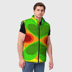 Мужской жилет Цветные плавные фигуры, цвет: 3D-светло-серый — фото 2